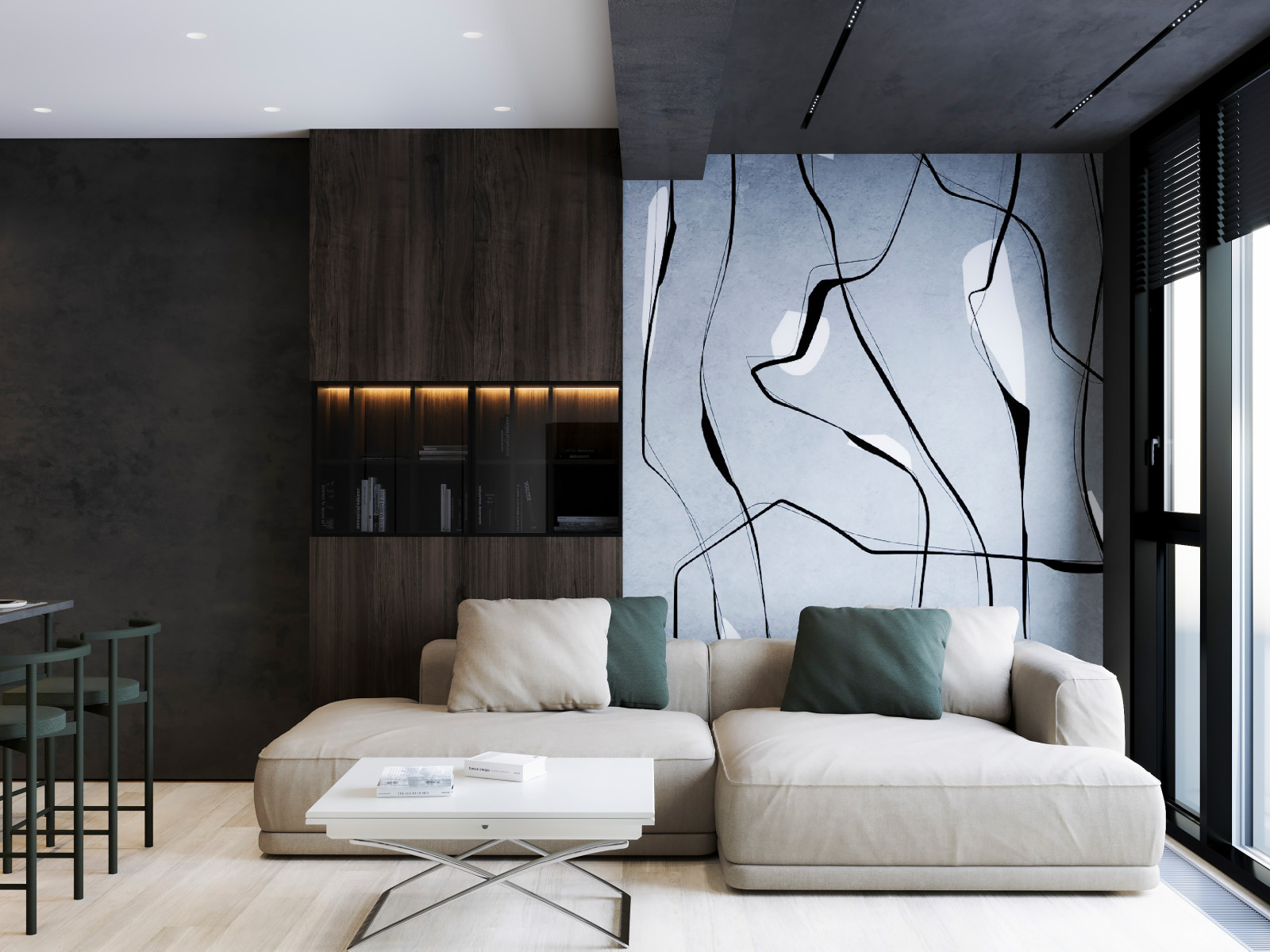 КУХНЯ-ГОСТИНАЯ, 27 КВ. М.