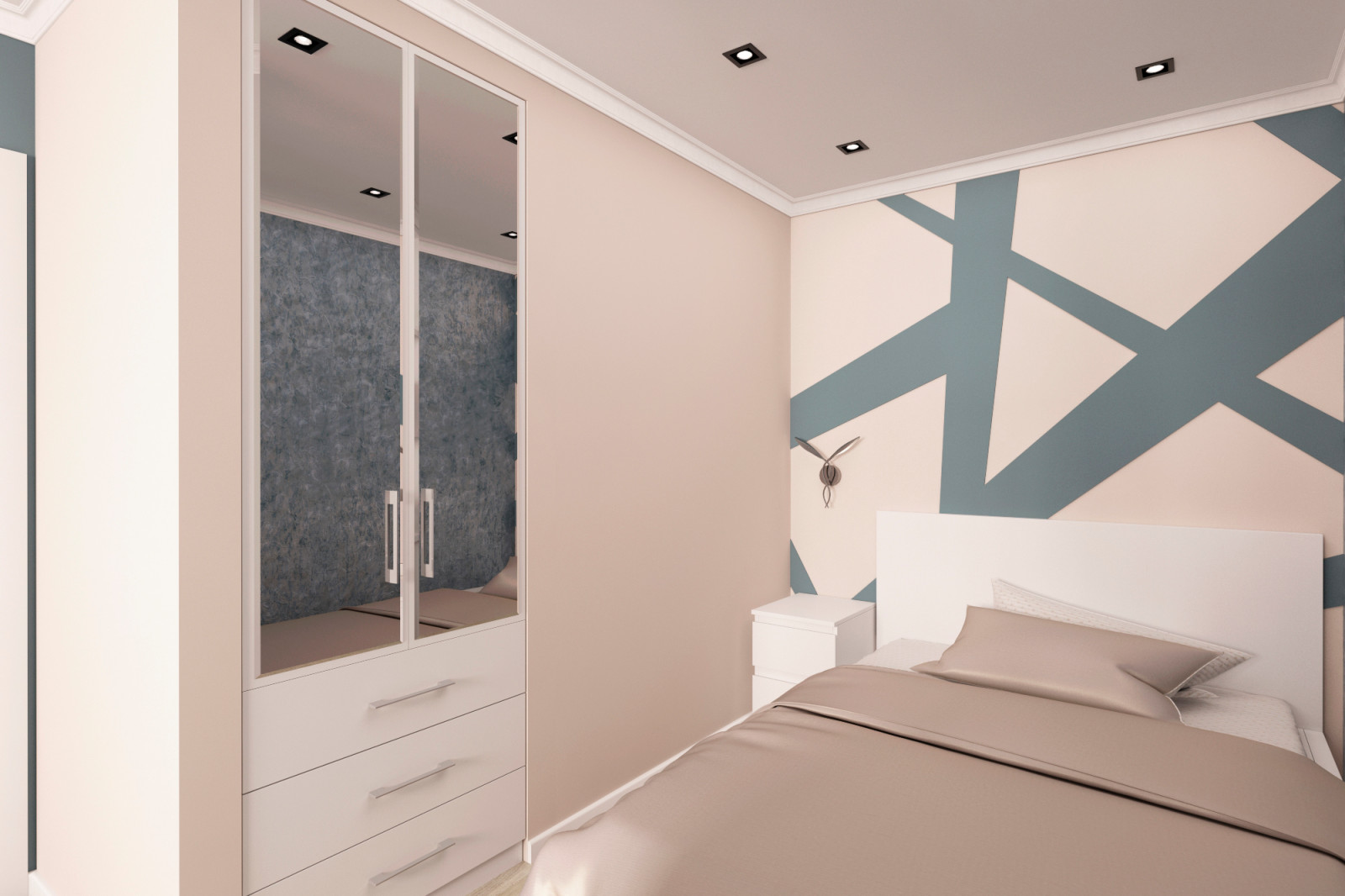 Дизайн 1  комнатной квартиры в ЖК "Аврора-парк", г.Краснодар