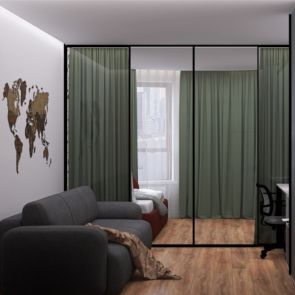 Стильная двушка для семьи из 4-х человек!