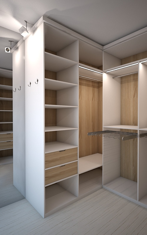 Дизайн проект гардеробной комнаты