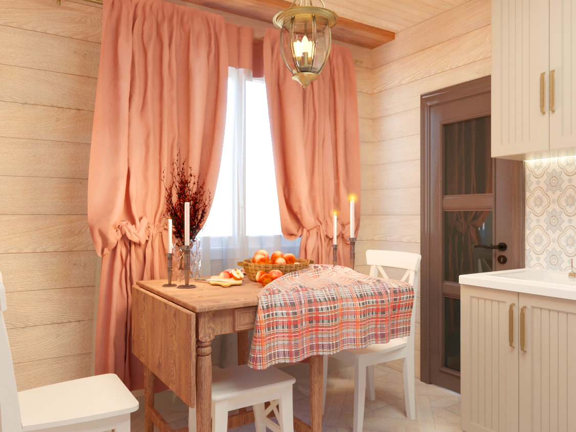 Дизайн дома из бруса