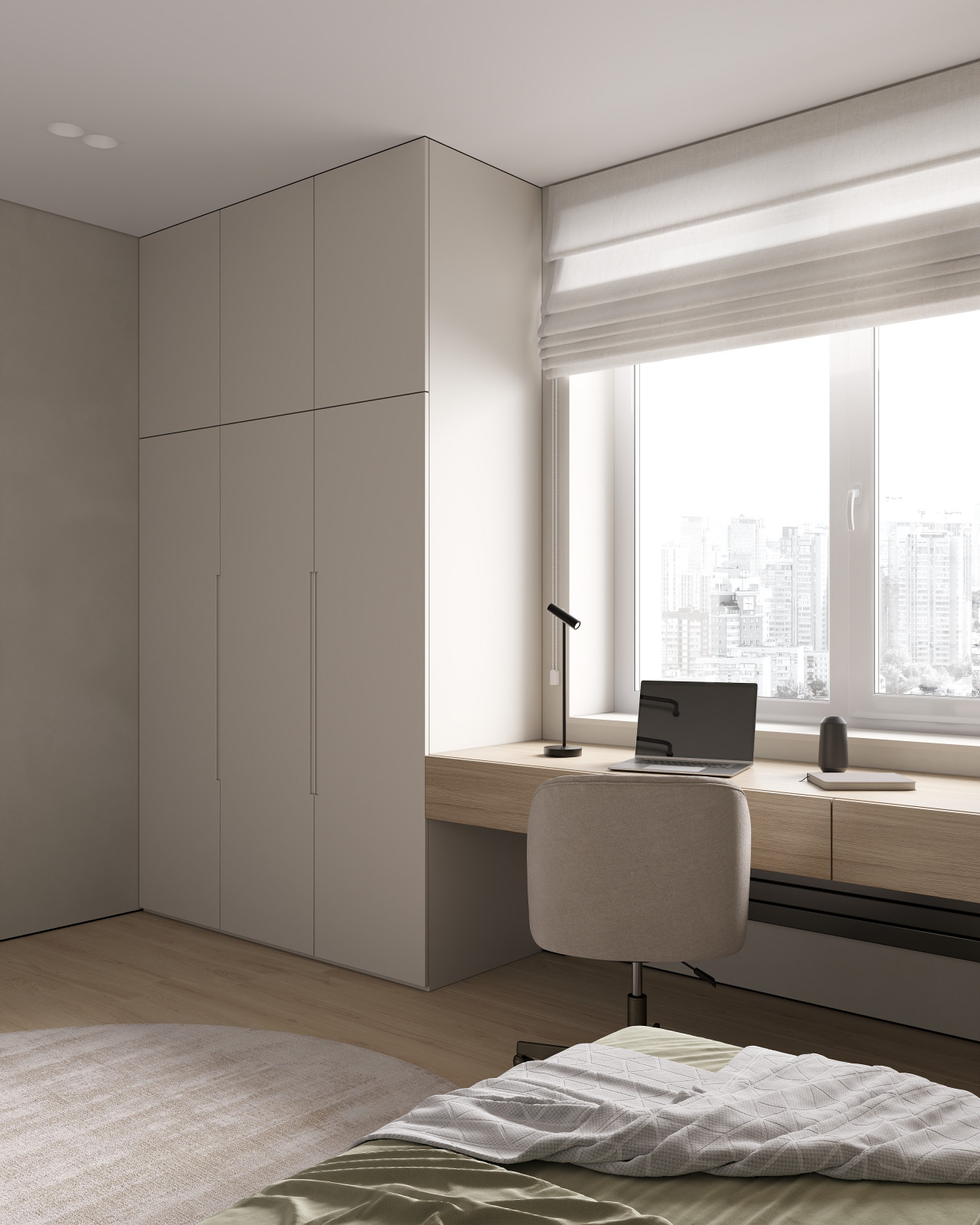 ЖК «Зенит», современный интерьер квартиры, построенный на контрастах