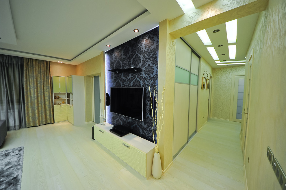 Скай Форт. Необычный интерьер квартиры площадью около 100 м2