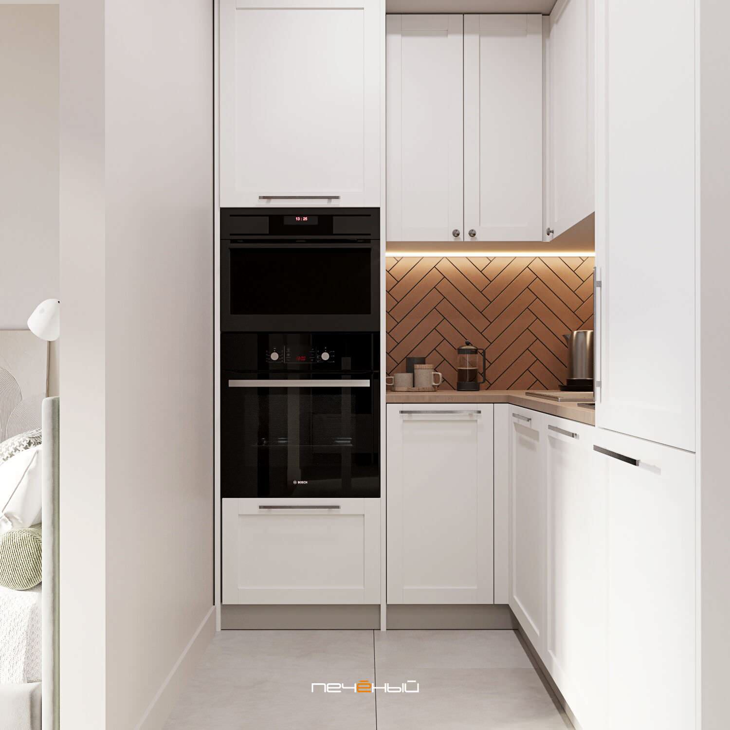 2023 Дизайн студии в современном стиле, 27 м2, Москва, Резиденция Сокольники