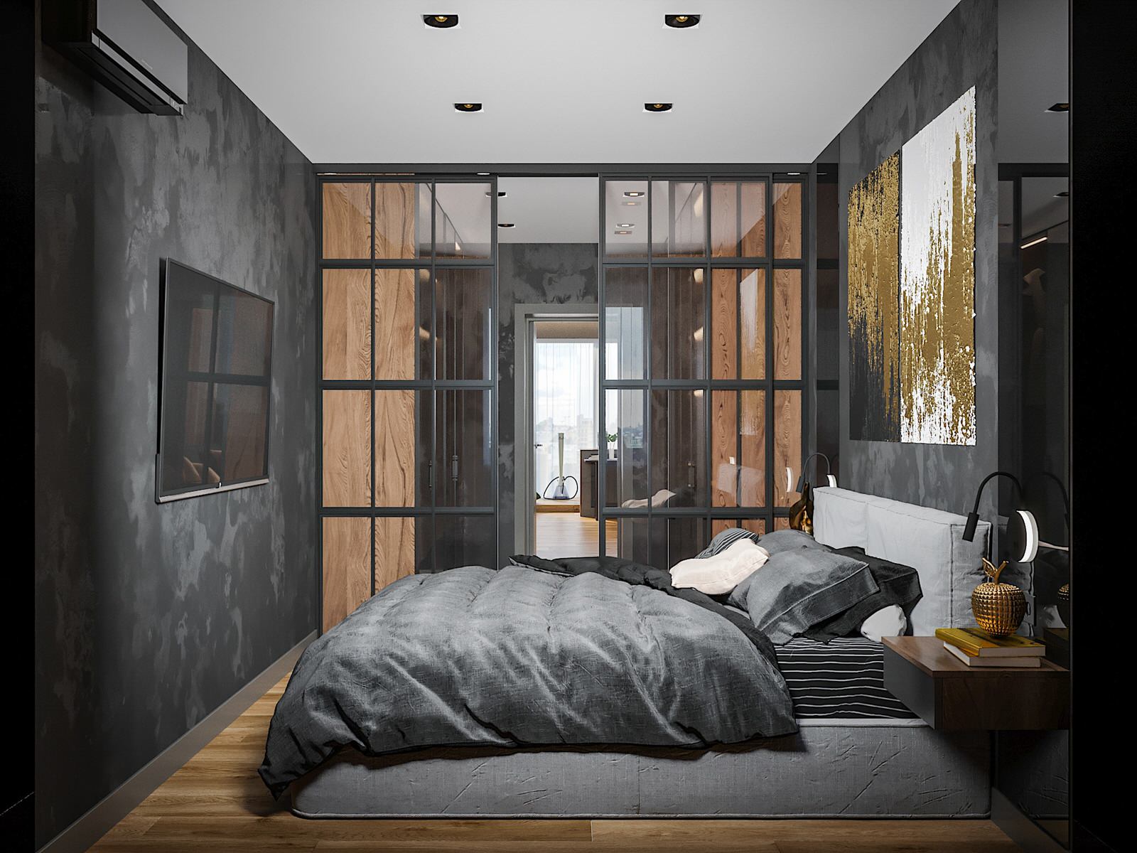 Минимализм в темно-серых тонах!