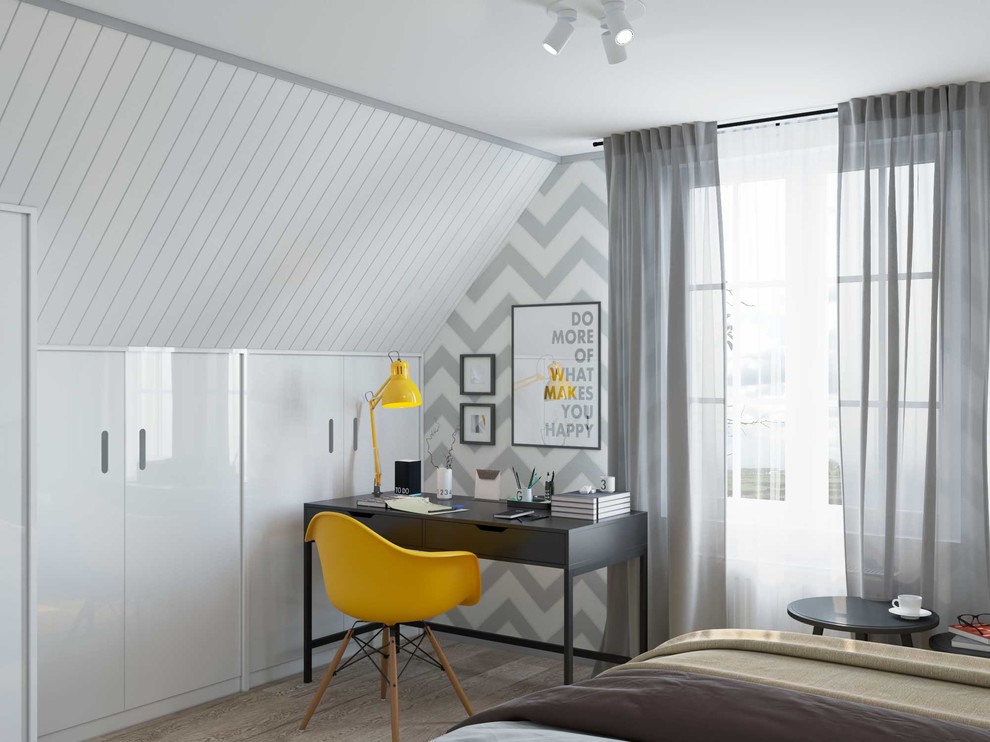 Обложка проекта: «Скандинавский лофт» мансардный этаж загородного дома