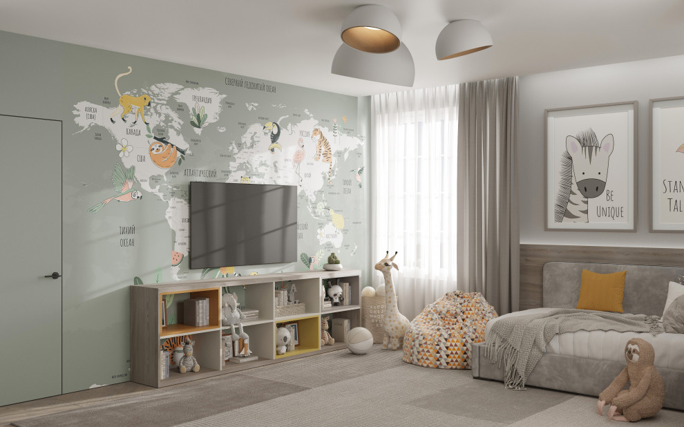 Проект детской комнаты в трехэтажном доме на улице Красная в городе Калининград