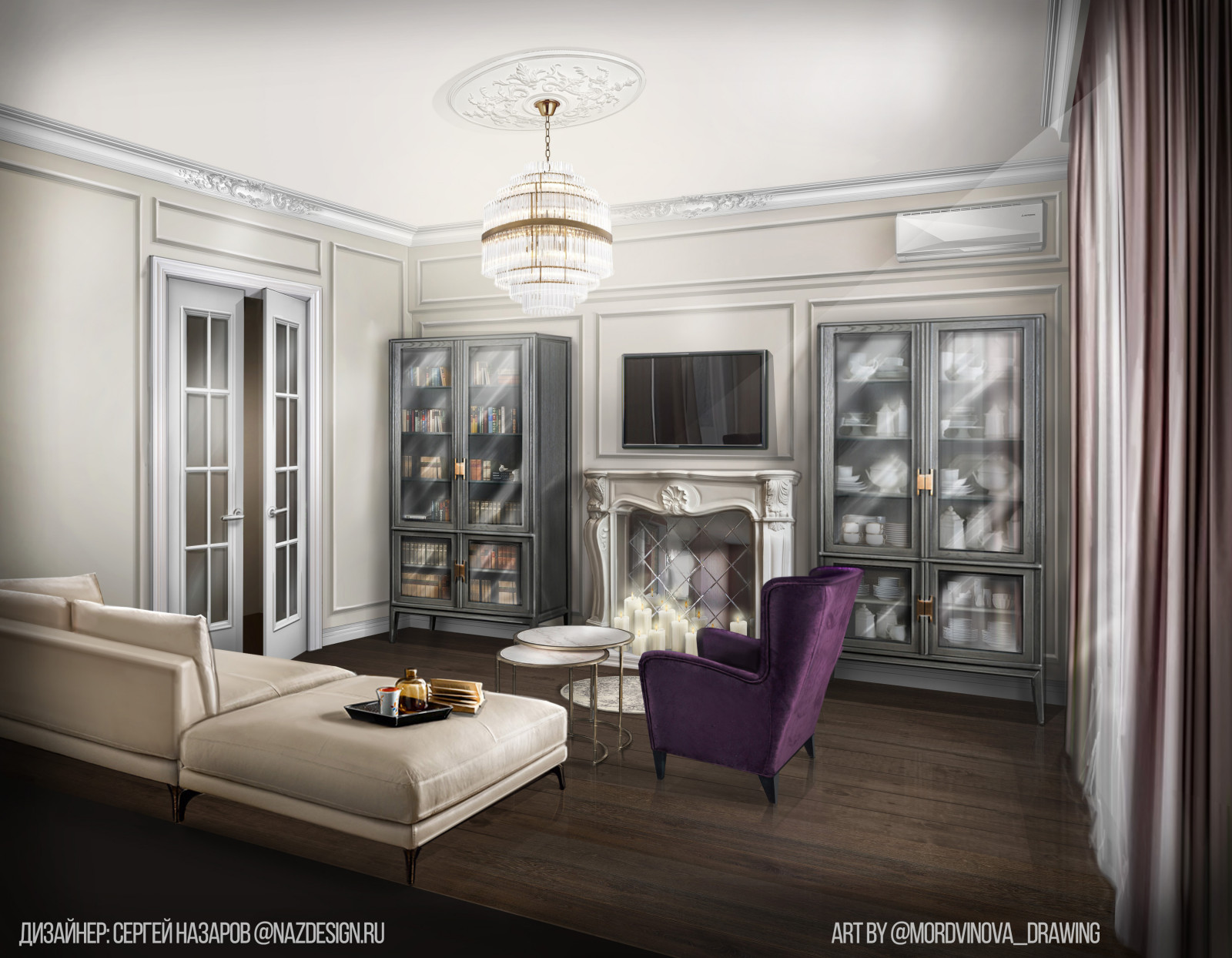 Обложка проекта: Мартовская квартира. Визуализация.