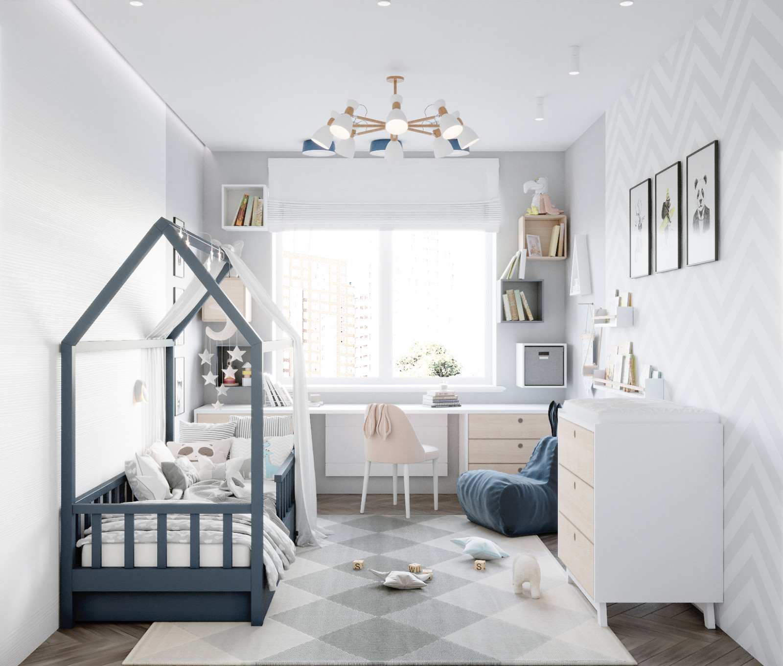 Квартира 77м2, современная классика