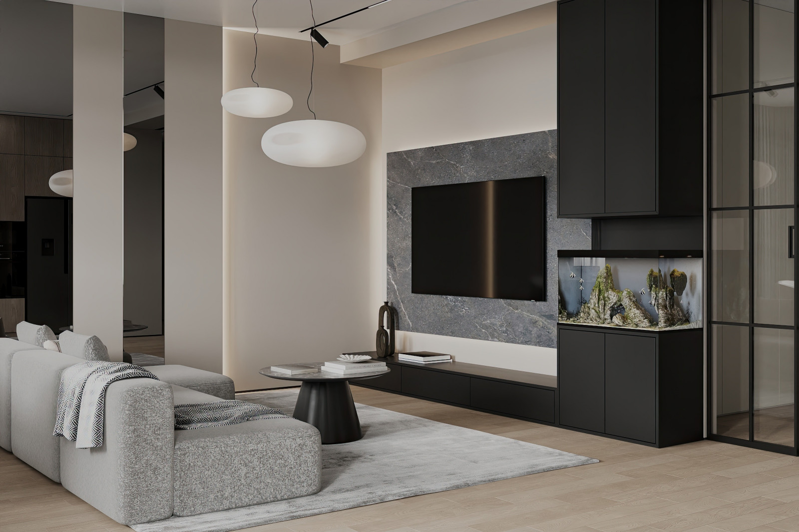 Дизайн и ремонт квартиры в ЖК Шуваловский Prima - Чёрно-белая магия