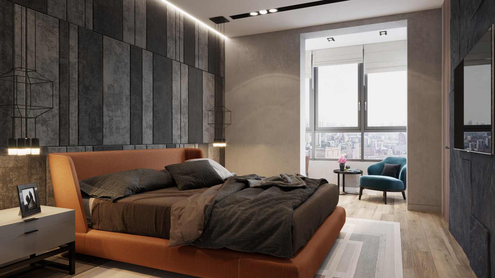 Спальня в ЖК "Сердце Столицы"