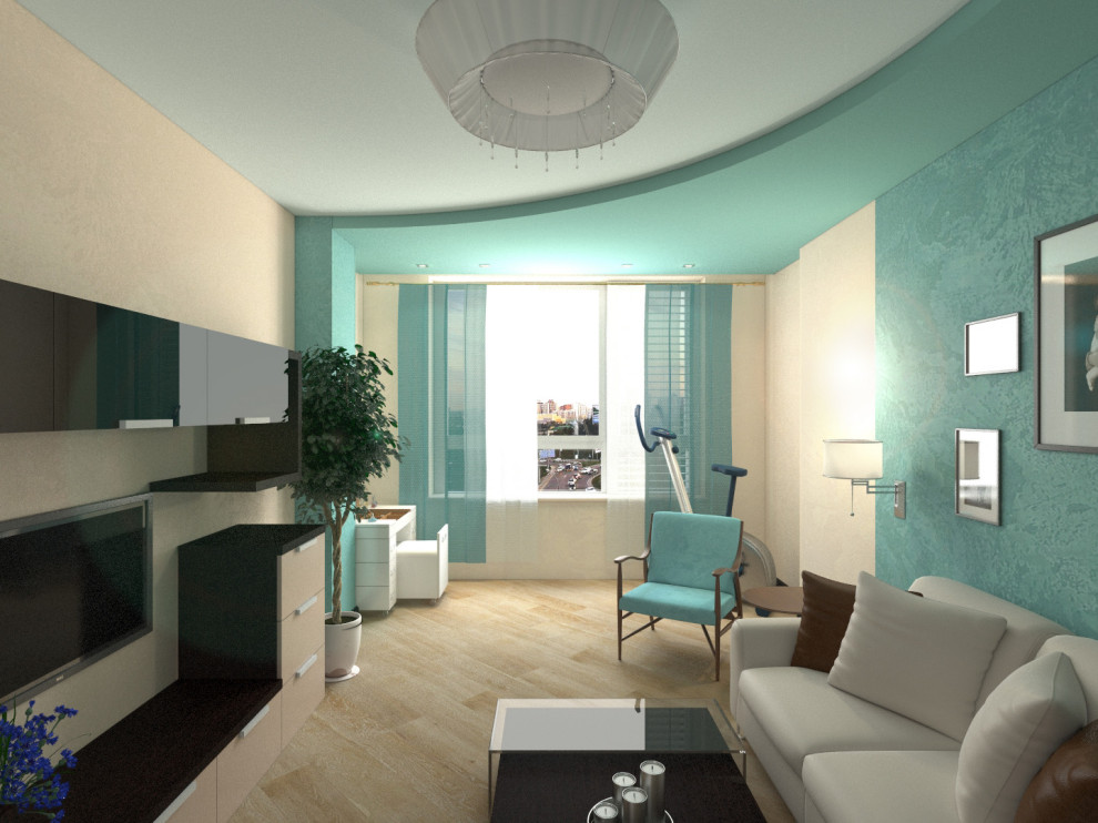 Комната в современном стиле для молодой девушки.