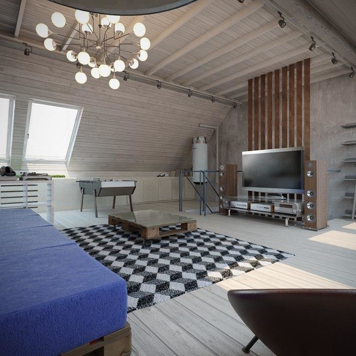 Проект двухуровневой квартиры  в ЖК  "Шаляпинская усадьба"