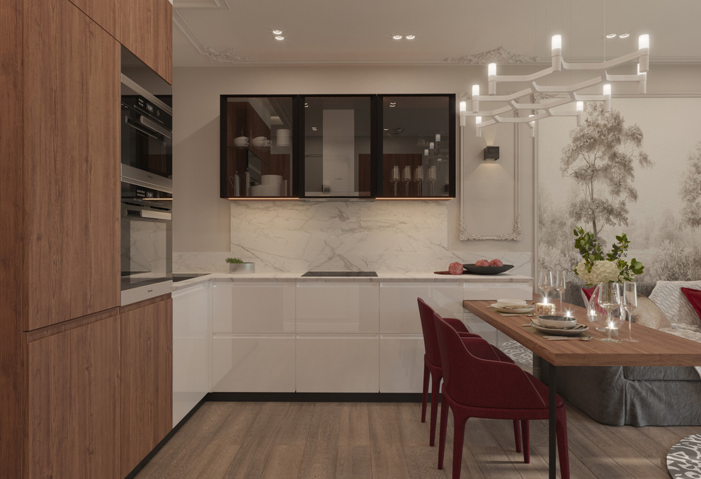 Нежный интерьер в красно-розовых тонах