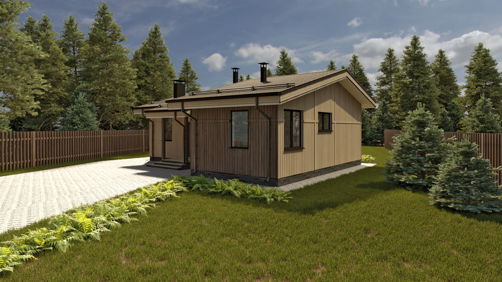 Каркасный дом 70м2