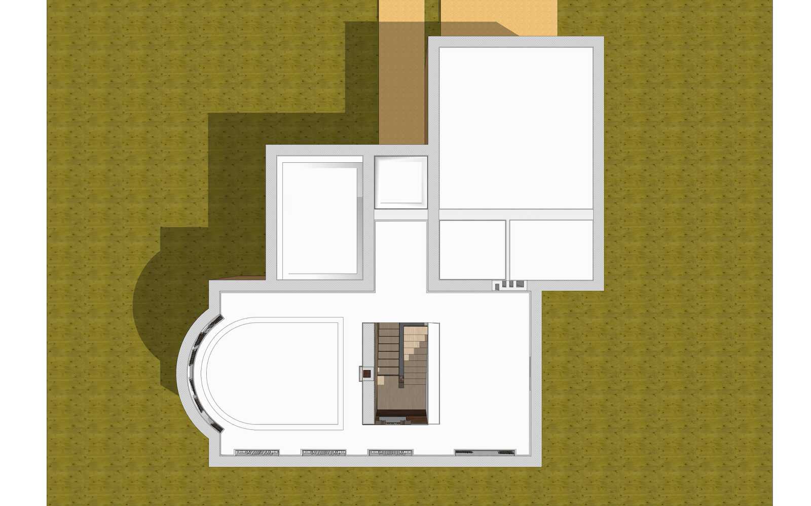 3D визуализация первого этажа дома