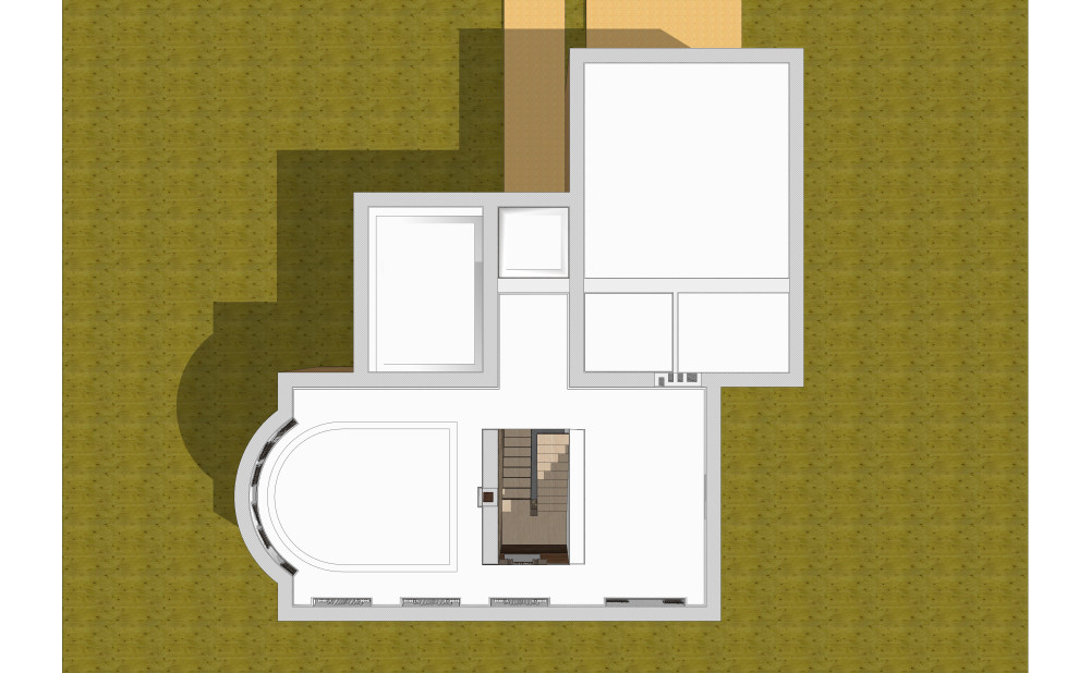 3D визуализация первого этажа дома