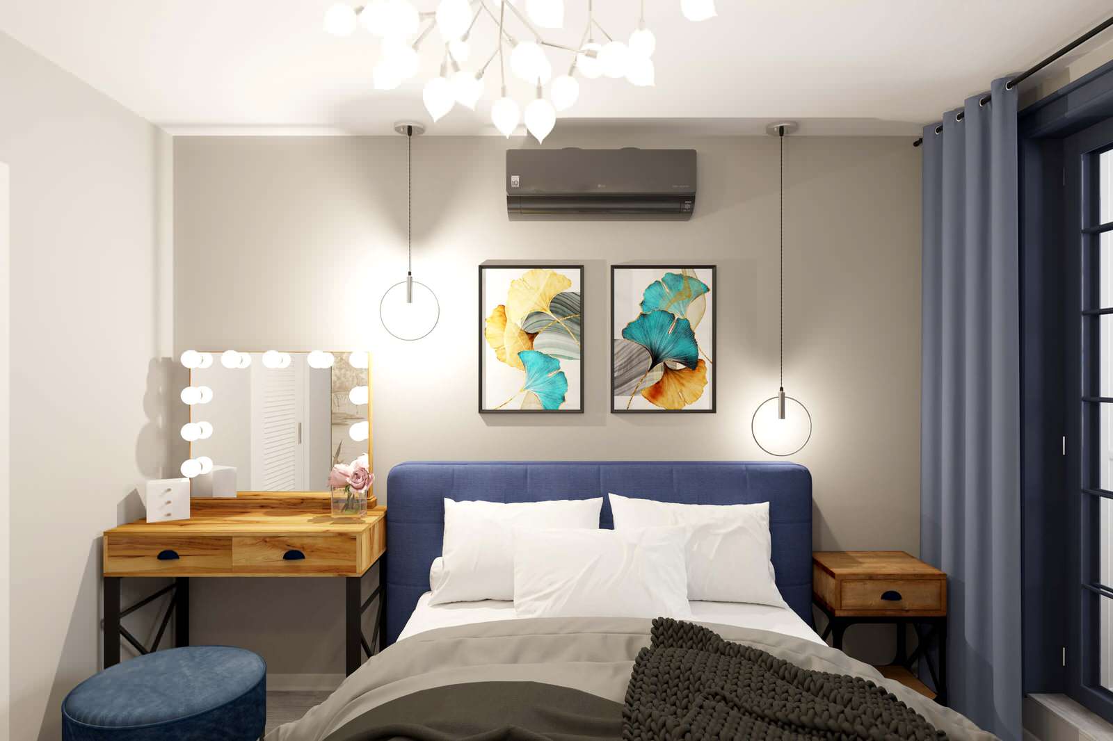 Трехкомнатная квартира 78 м2 в современном стиле, в доме серии П-44