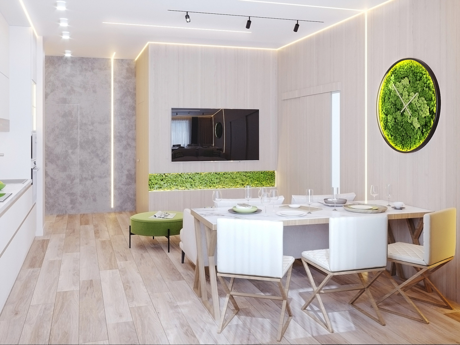 Квартира 90 м.кв. Фьюжн скандинавского и эко стилей