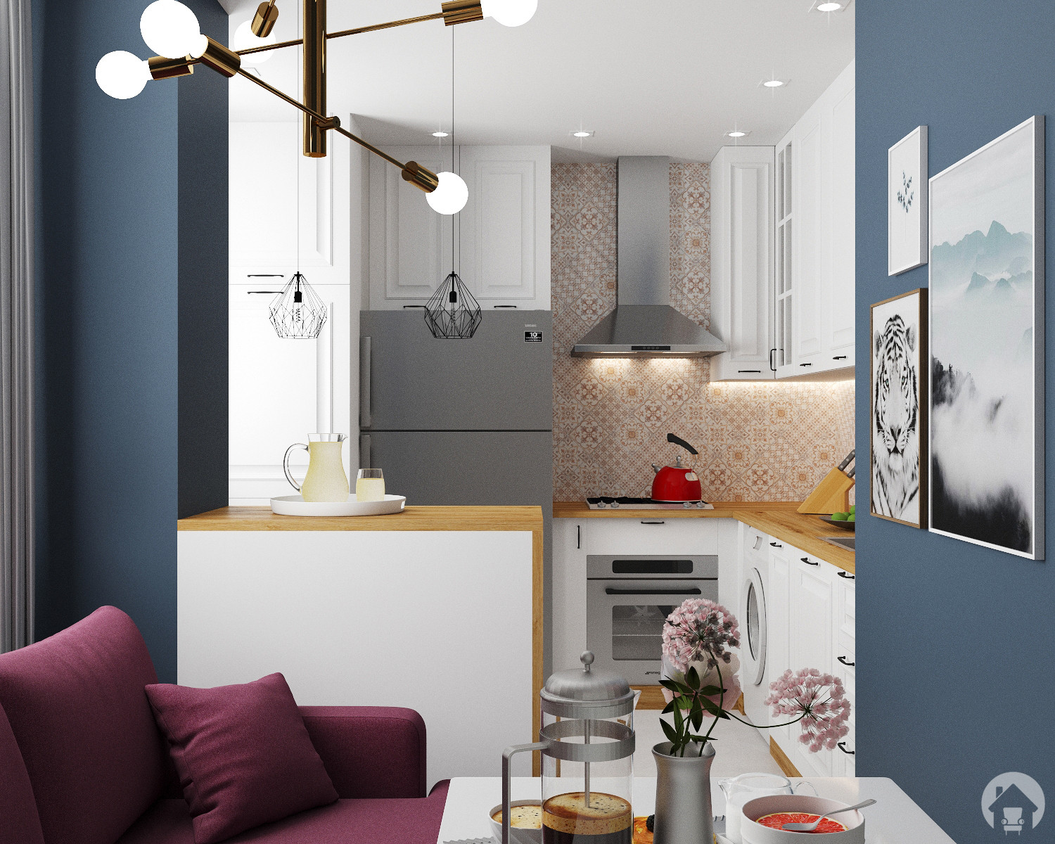 Обложка проекта: Дизайн-проект квартиры на Санаторной (новый)