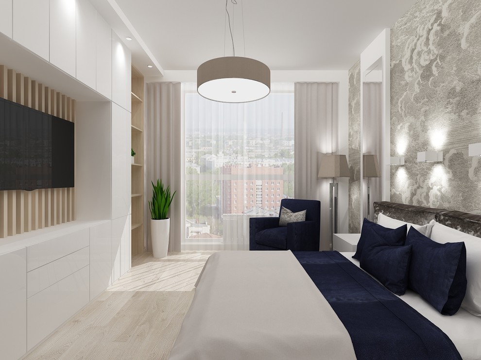 Воздушная квартира с абстракцией