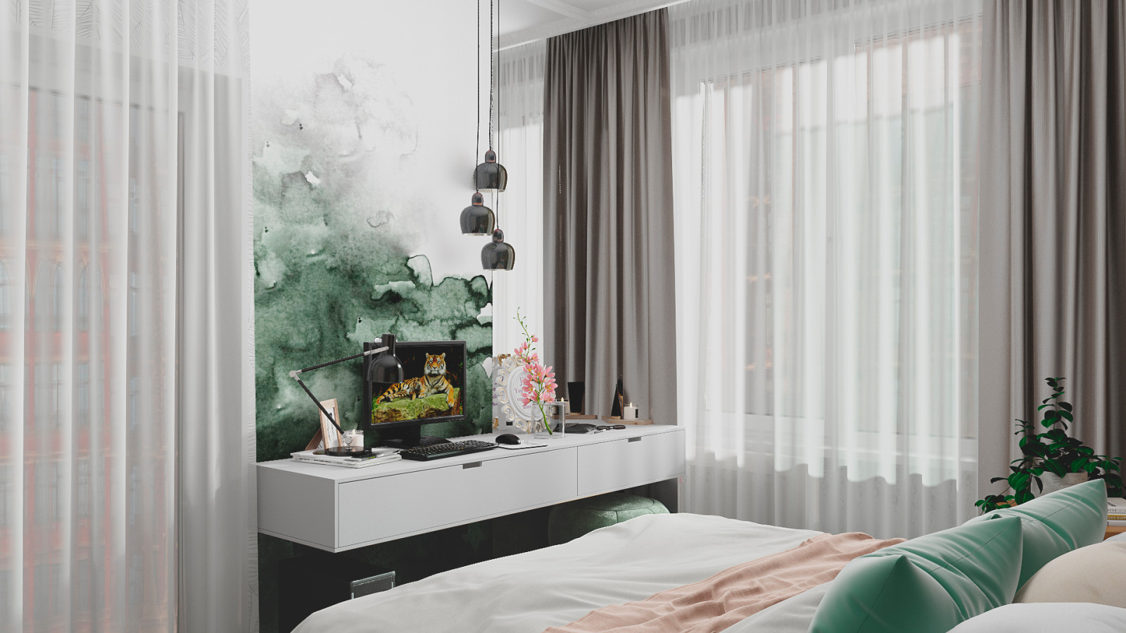 спальня для молодой пары