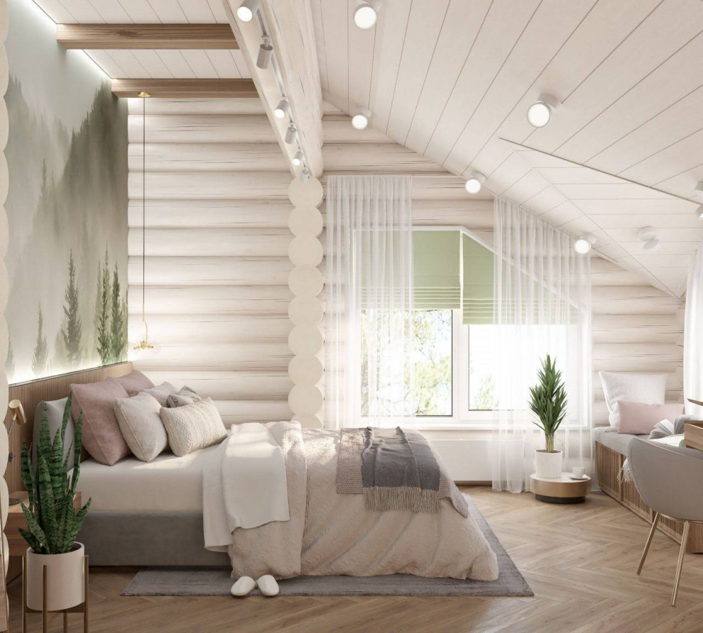 Дизайн проект бревенчатого дома "Феерия красок".