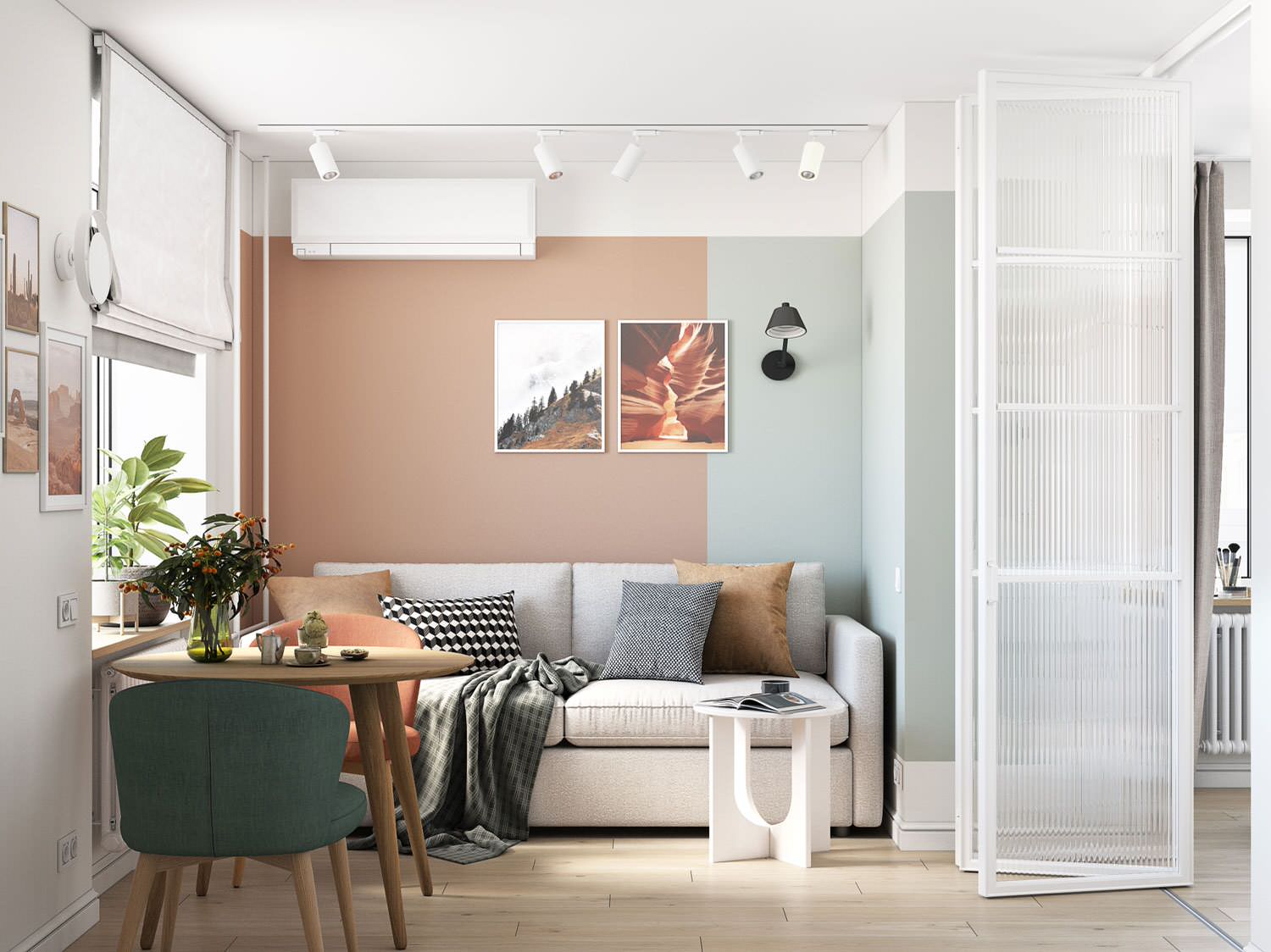 Обложка проекта: Дизайн однокомнатной квартиры 31 м2