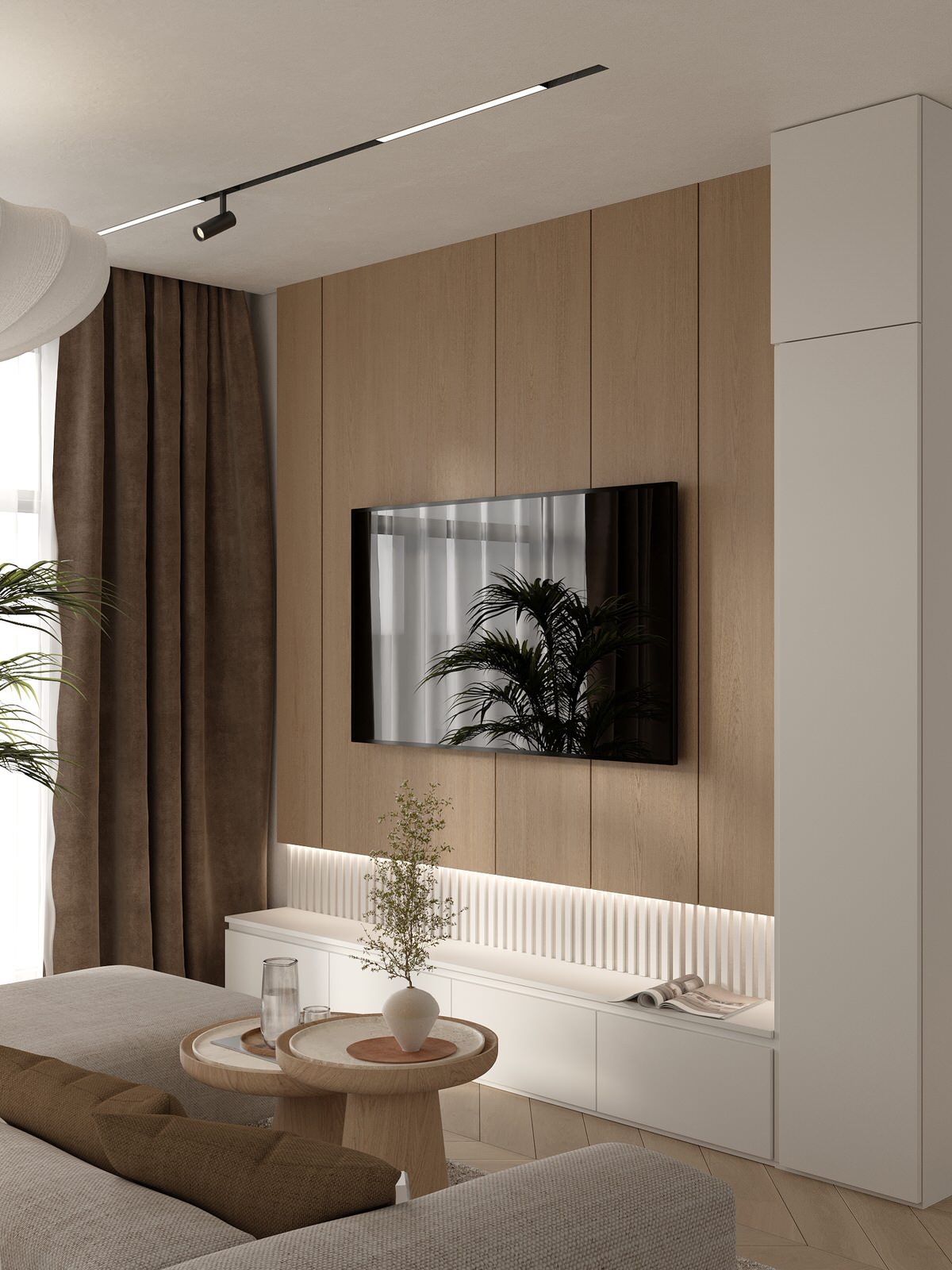 Проект 2-х уровневой квартире в эко-стиле.