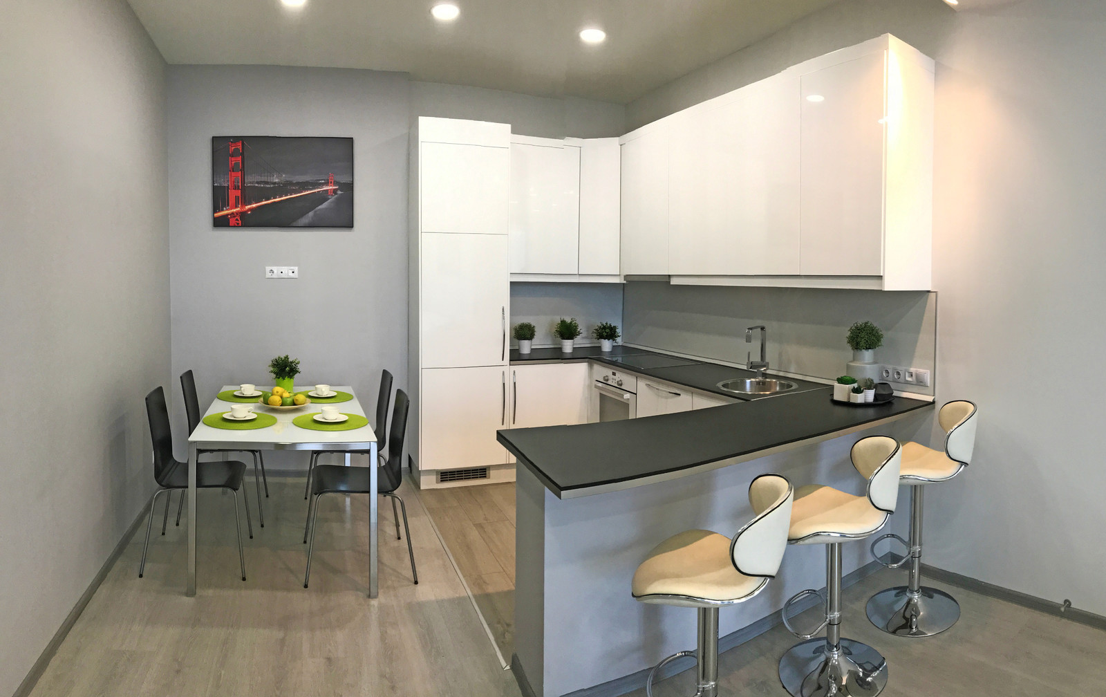 Современный интерьер в ЖК "Авеню 77" 95 кв. м