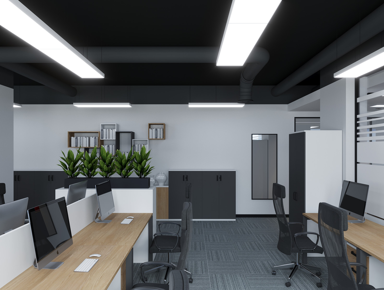 Интерьер офиса компании "ВЕЗА" в бизнес-центре Neboplaza в г. Екатеринбурге