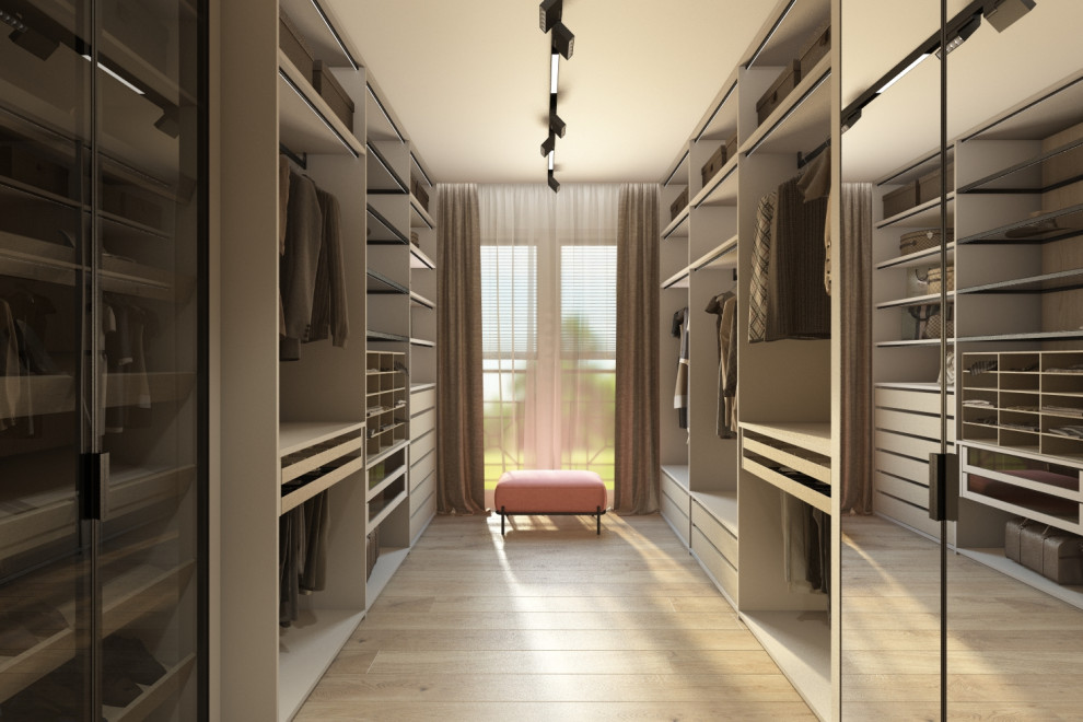 Спальня и гардеробная в индивидуальном жилом доме пос. Ново-Дорожный