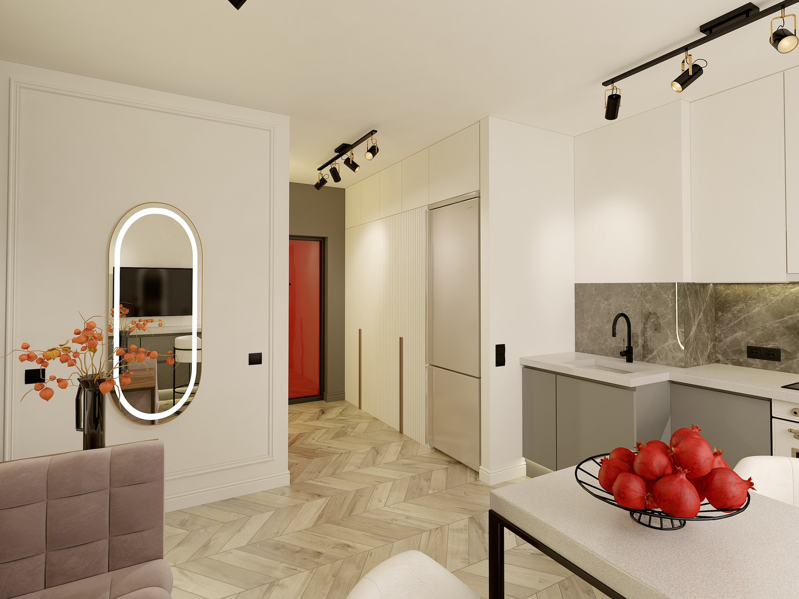 Квартира 47,66 кв. м (в современном стиле)