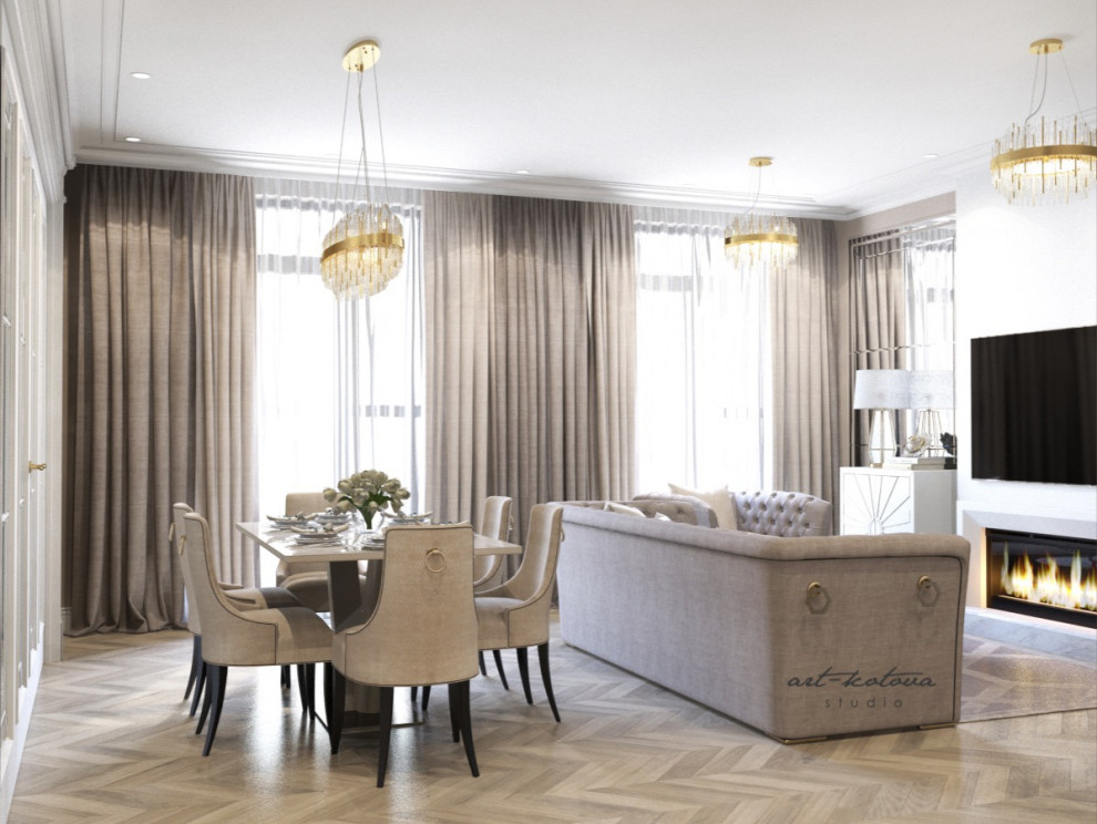 Обложка проекта: Кухня гостиная ЖК «Резиденции композиторов»