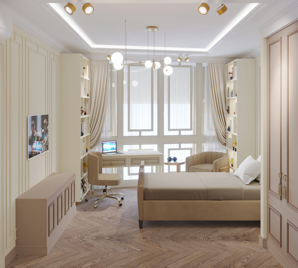 Интерьер 2-ух уровневой квартиры_ "АРОМАТ САДОВ"