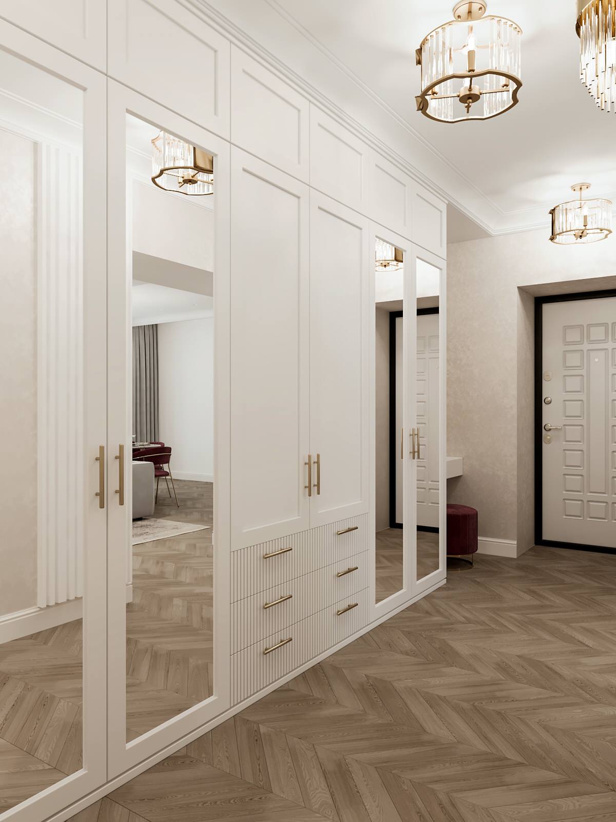 Столичный, 3х комнатный дом, классика с элементами Арт Деко