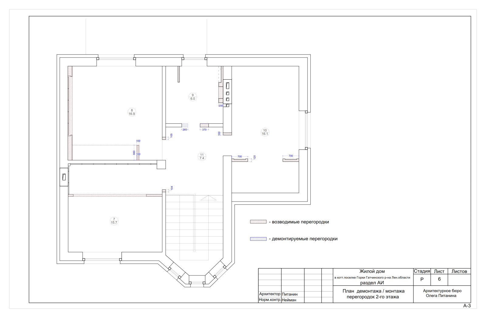 Рабочий проект интерьера современного коттеджа