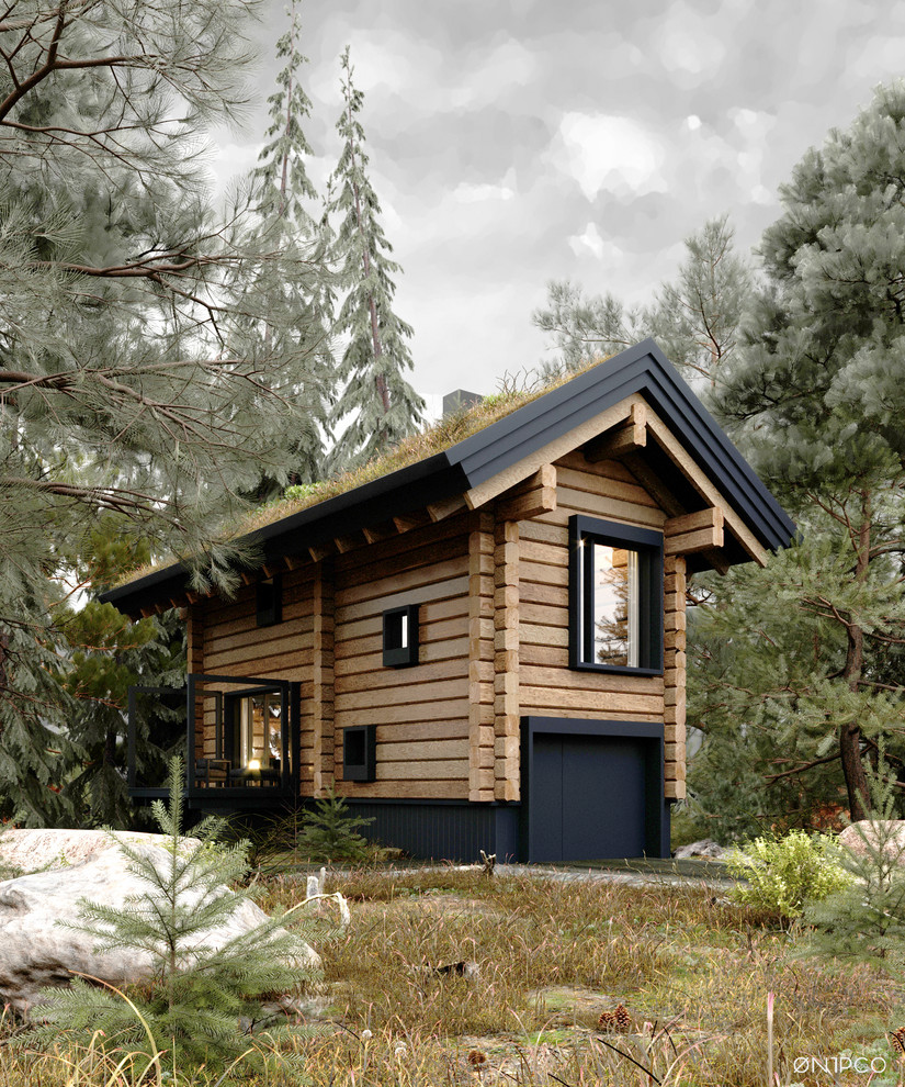 Ультимативно-узкий дом из лафета сибирской лиственницы / 95 м.кв