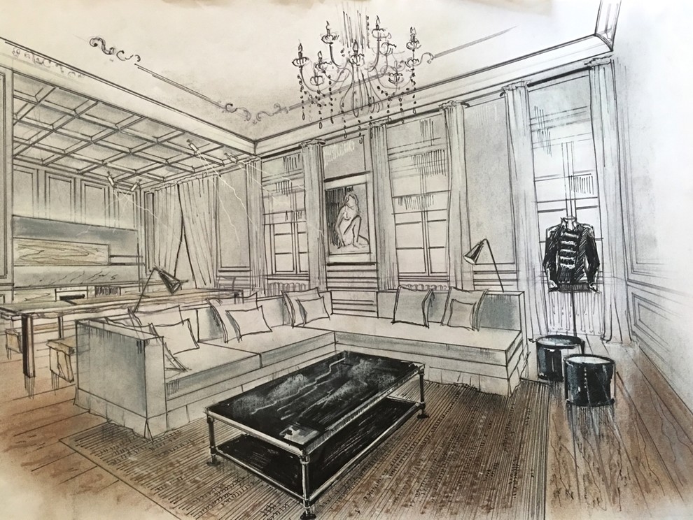 Эскизы квартиры для актрисы кино