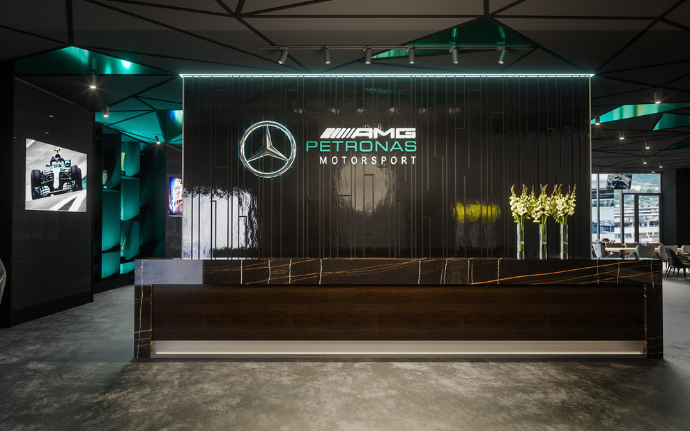 Ложа Команды Mercedes AMG Petronas Motorsport на Сочи Автодром в Адлере