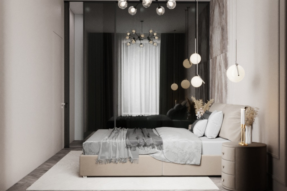 Спальня в проекте "Сдержанное благородство"