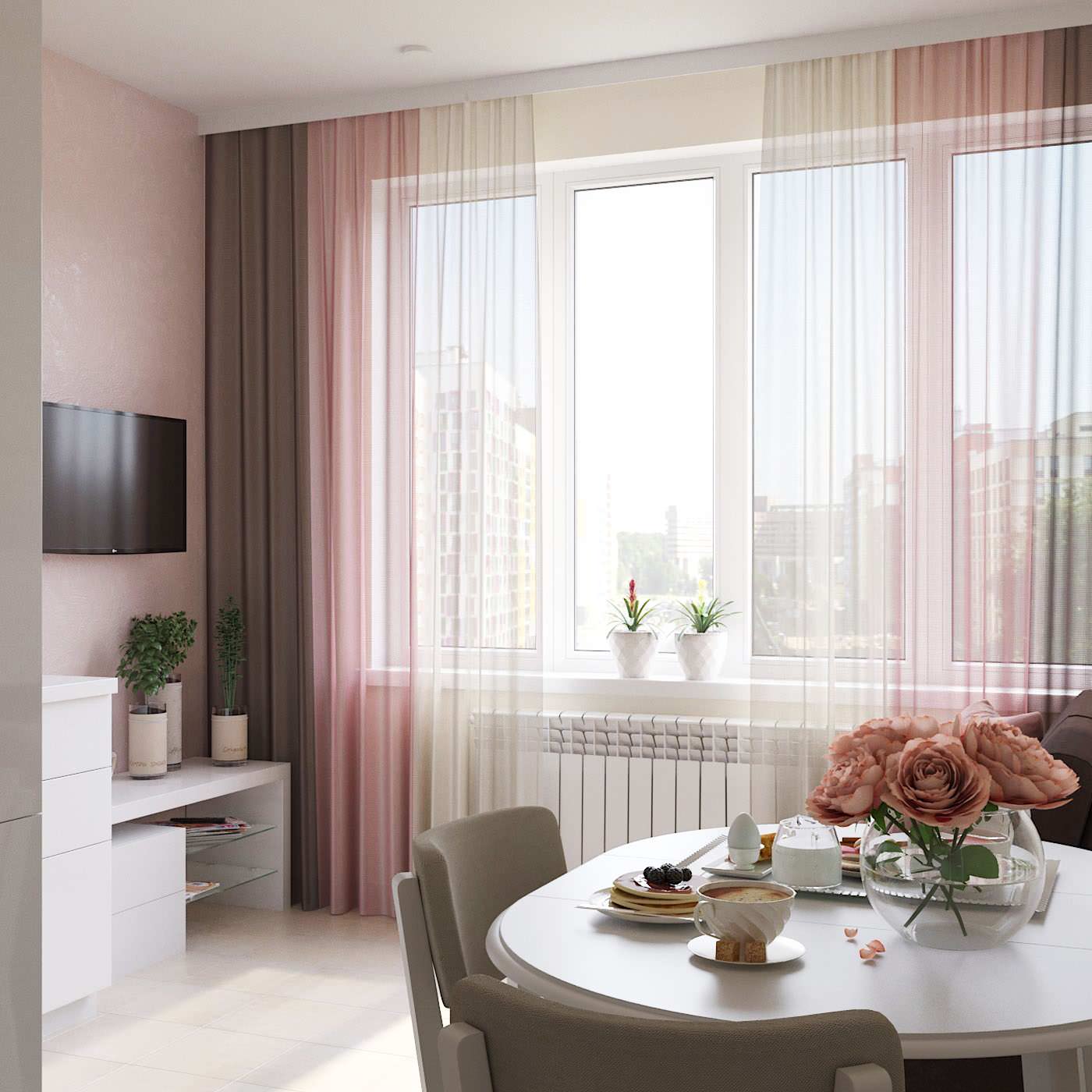 Проект Кухни Гостиной в ЖК «Микрогород».