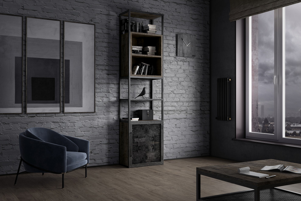 Мрачная и брутальная квартира лофт