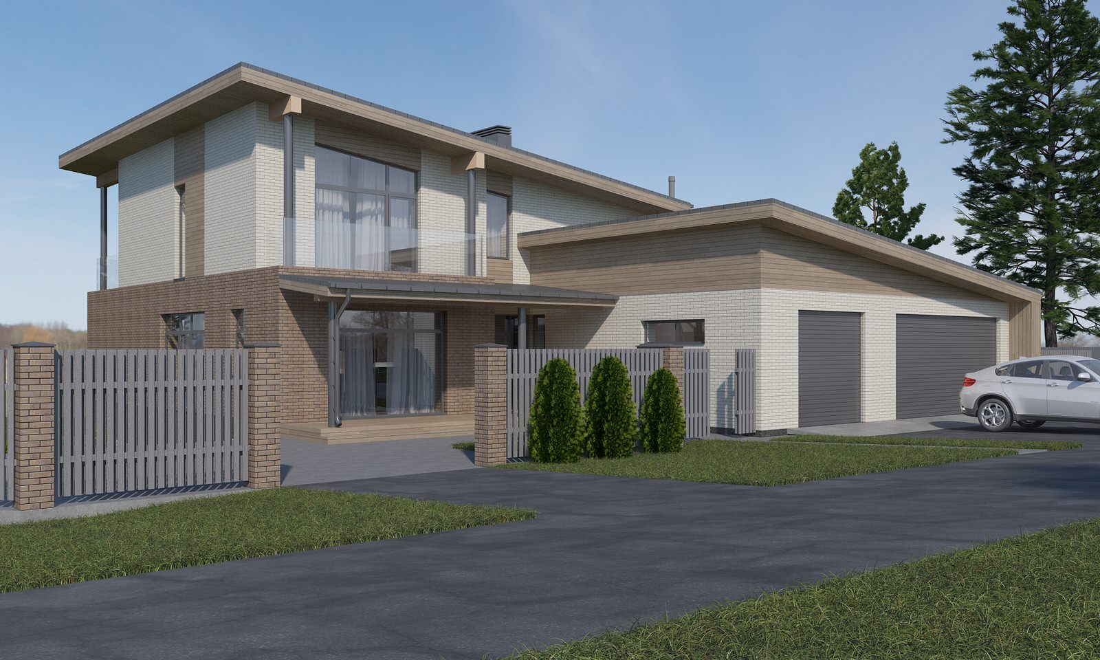 Обложка проекта: Дом в современной стилистике