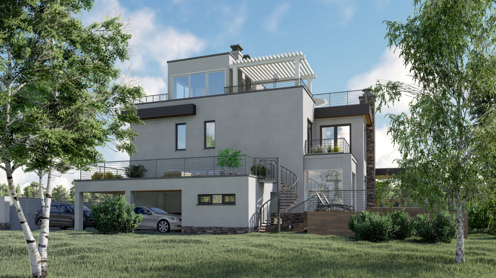 Современный загородный дом