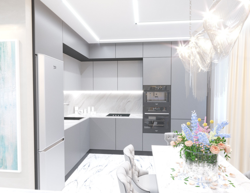 Обложка проекта: Трехкомнатная квартира 67 м.кв. современная классика