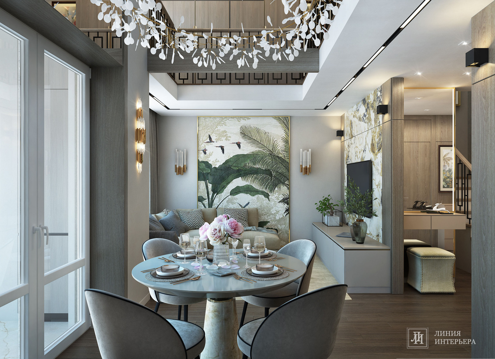 Дизайн интерьера 2-х уровневой квартиры