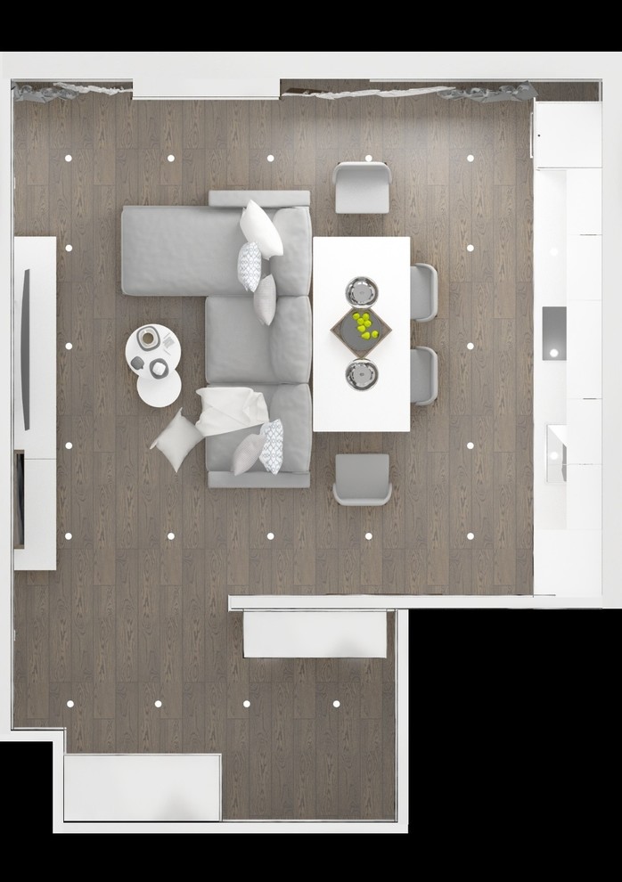 Квартира 55 м2 в ЖК "Западные ворота столицы" в стиле минимализм