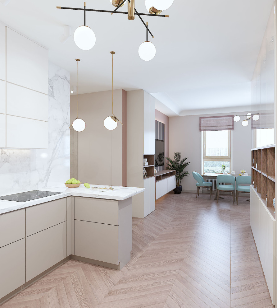 Квартира в пастельных тонах.