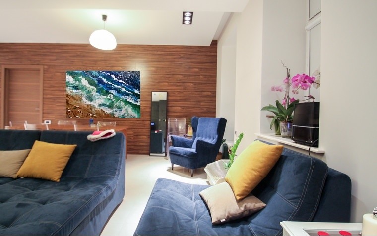 Картины и панно в технике FluidArt